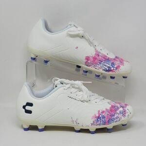 Charly Neovolution Select Jr White Pink Soccer Cleats Youth Size 5.5 New